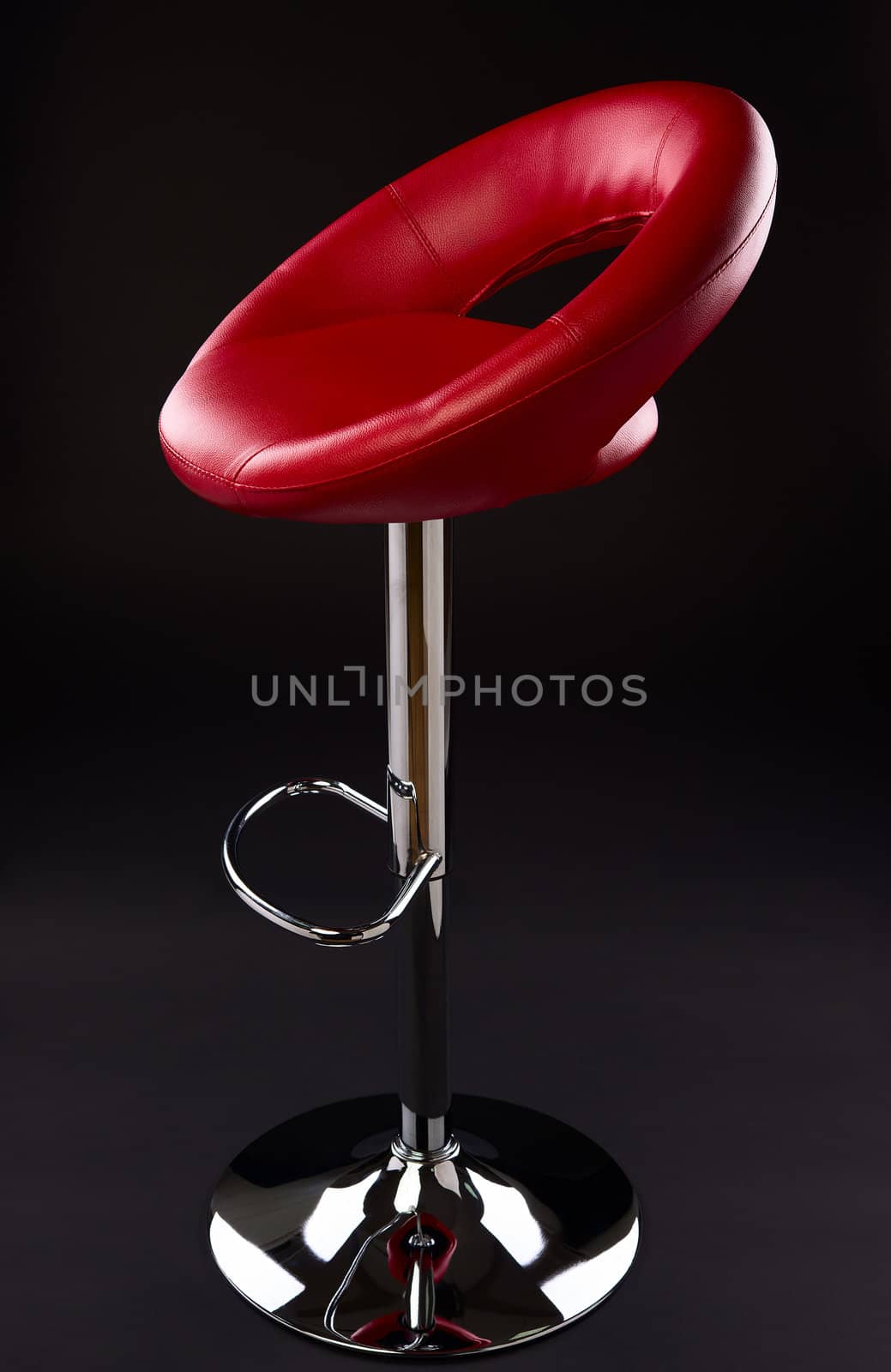 chair isolated on black background