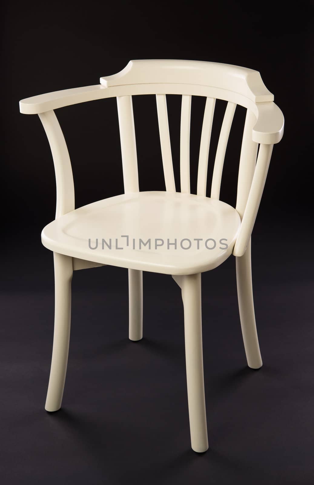 chair isolated on black background