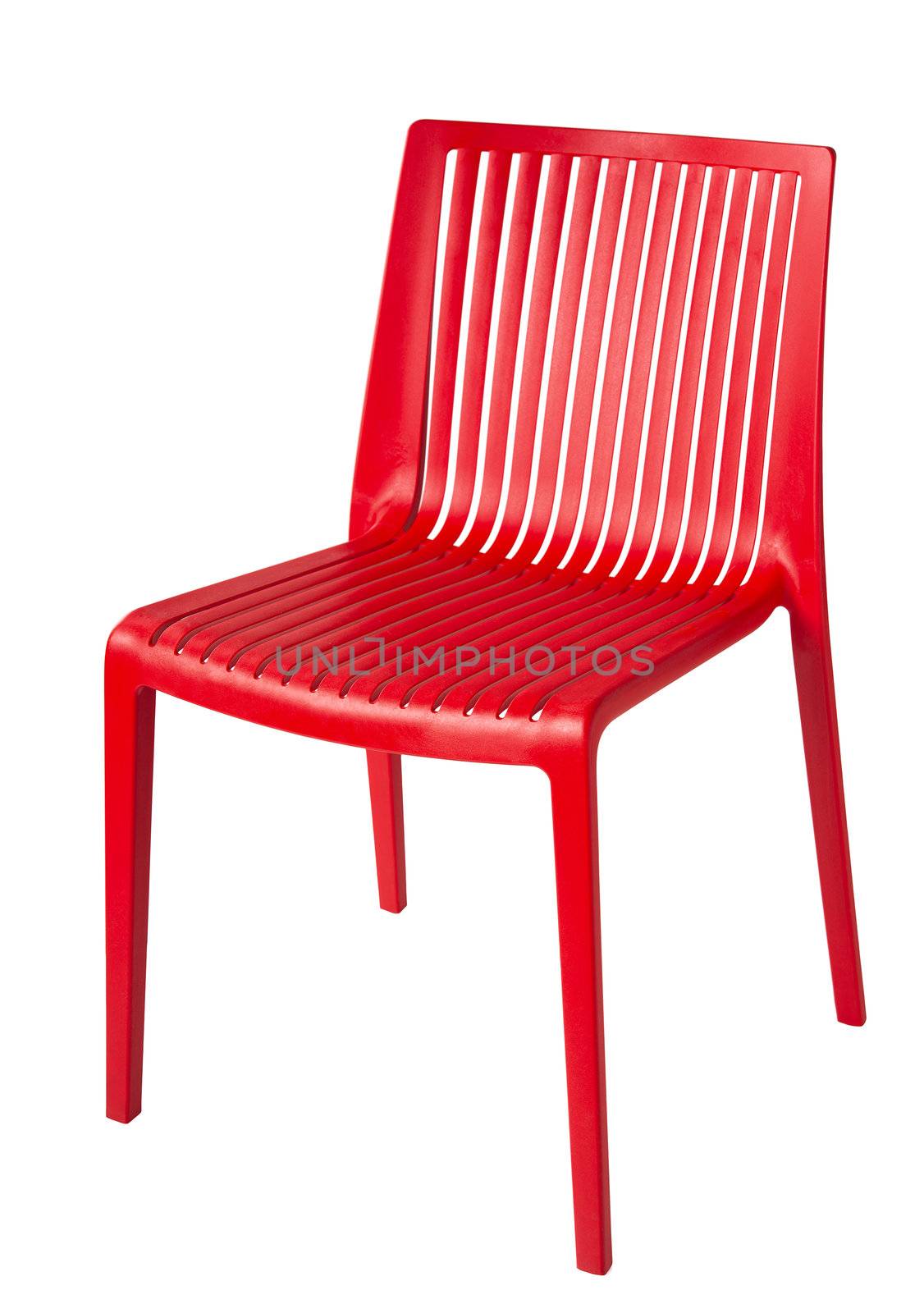 contemporary plastic chair isolated
