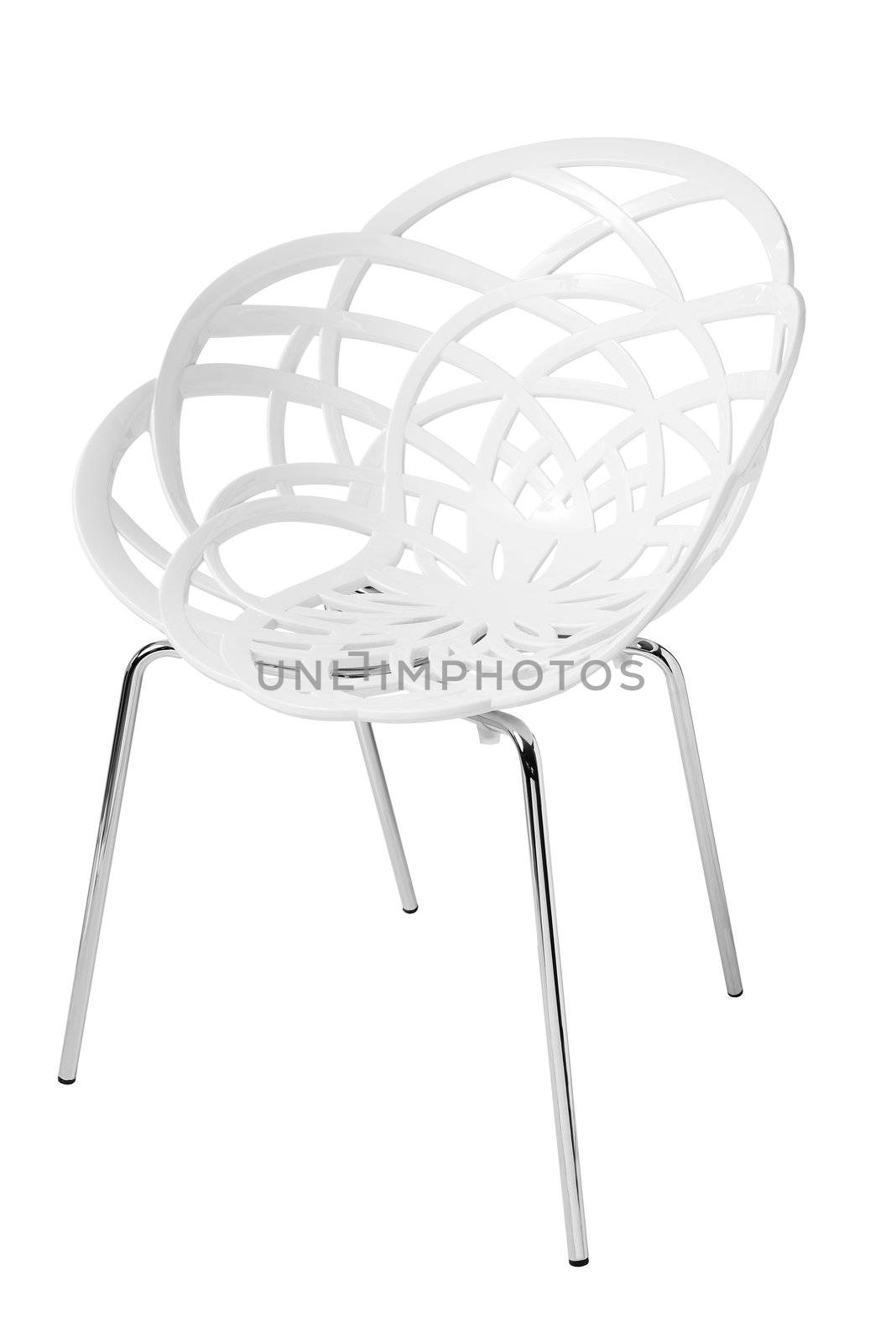 contemporary plastic chair isolated