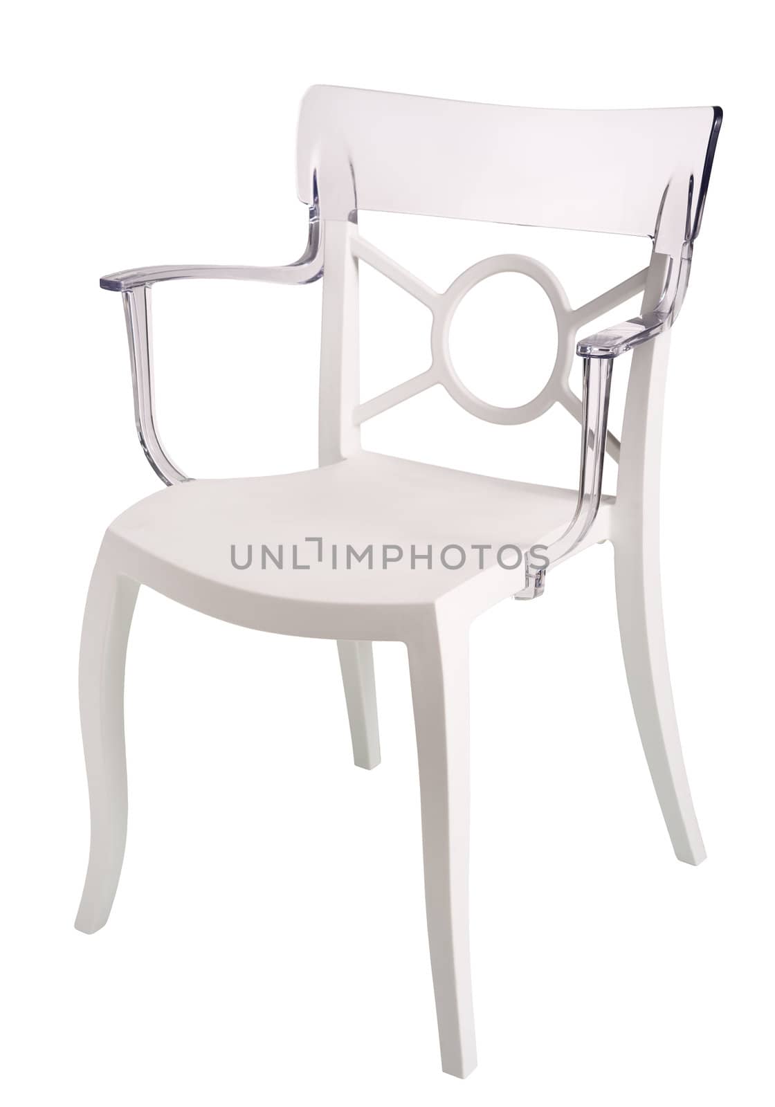 contemporary plastic chair isolated