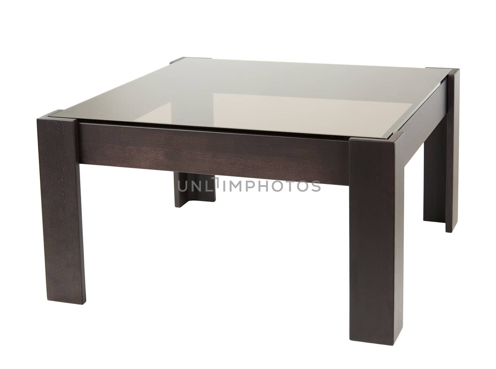 Wooden table isolated on white