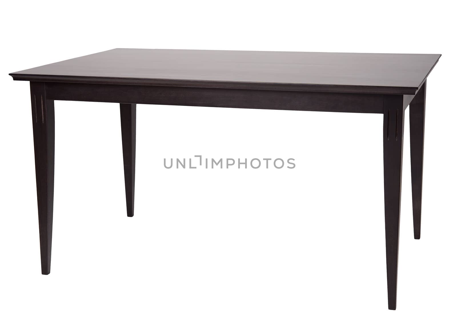 Wooden table isolated on white