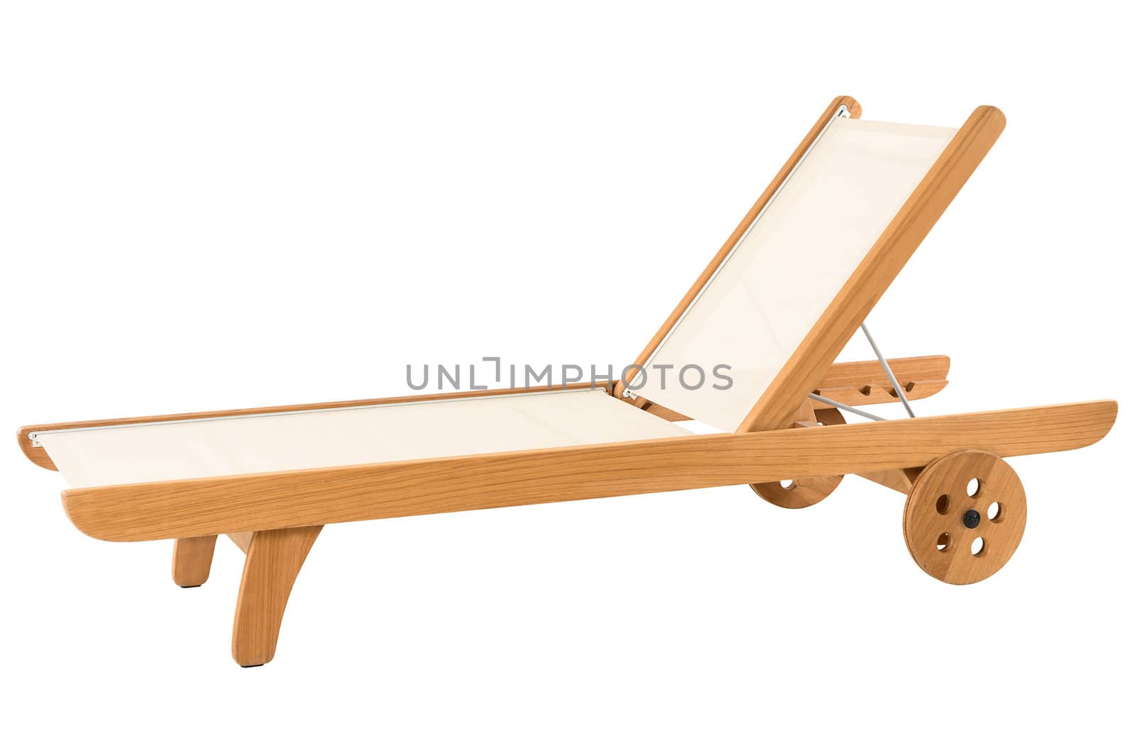 Deck chair isolated on white