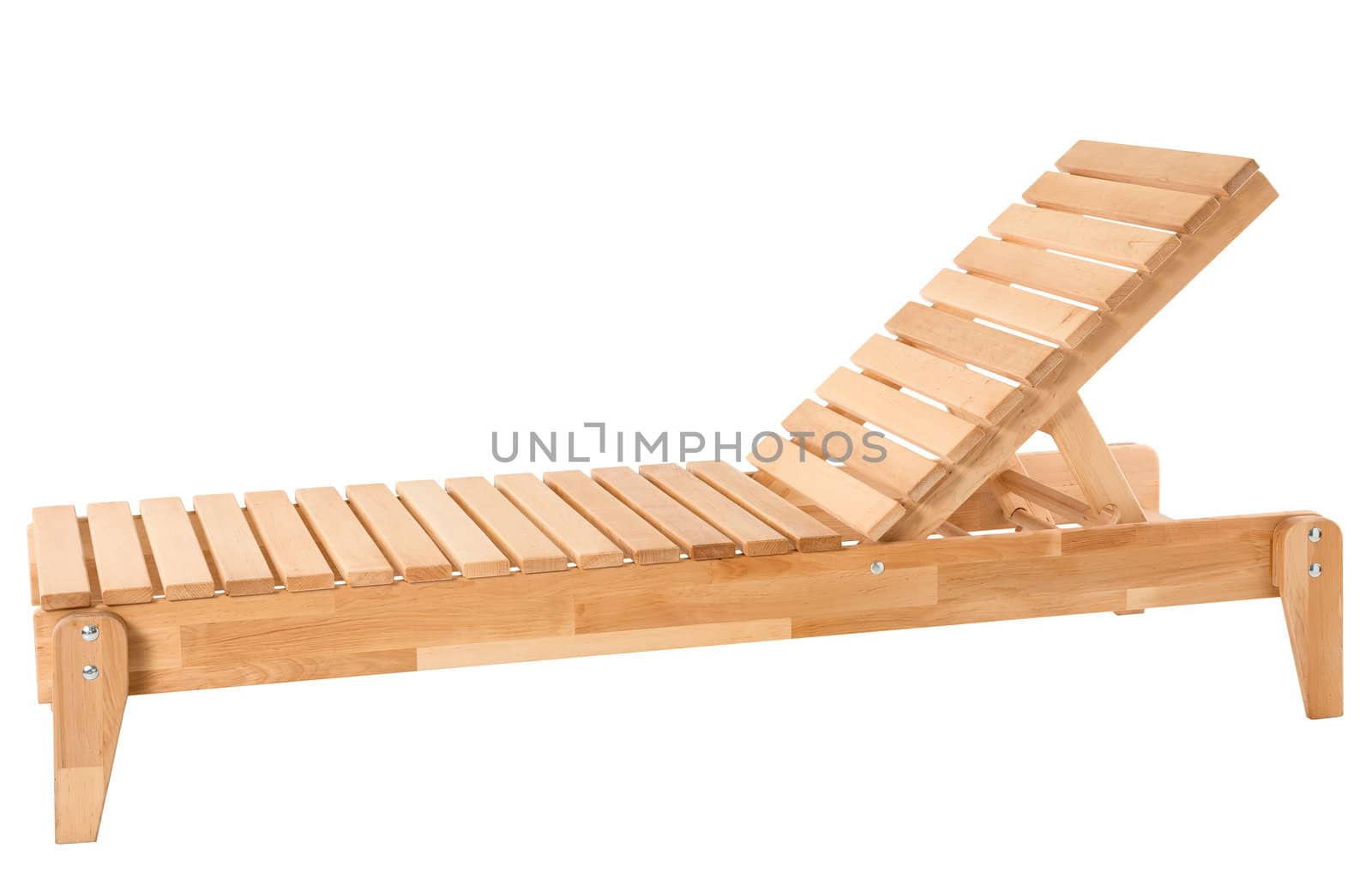 Deck chair isolated on white