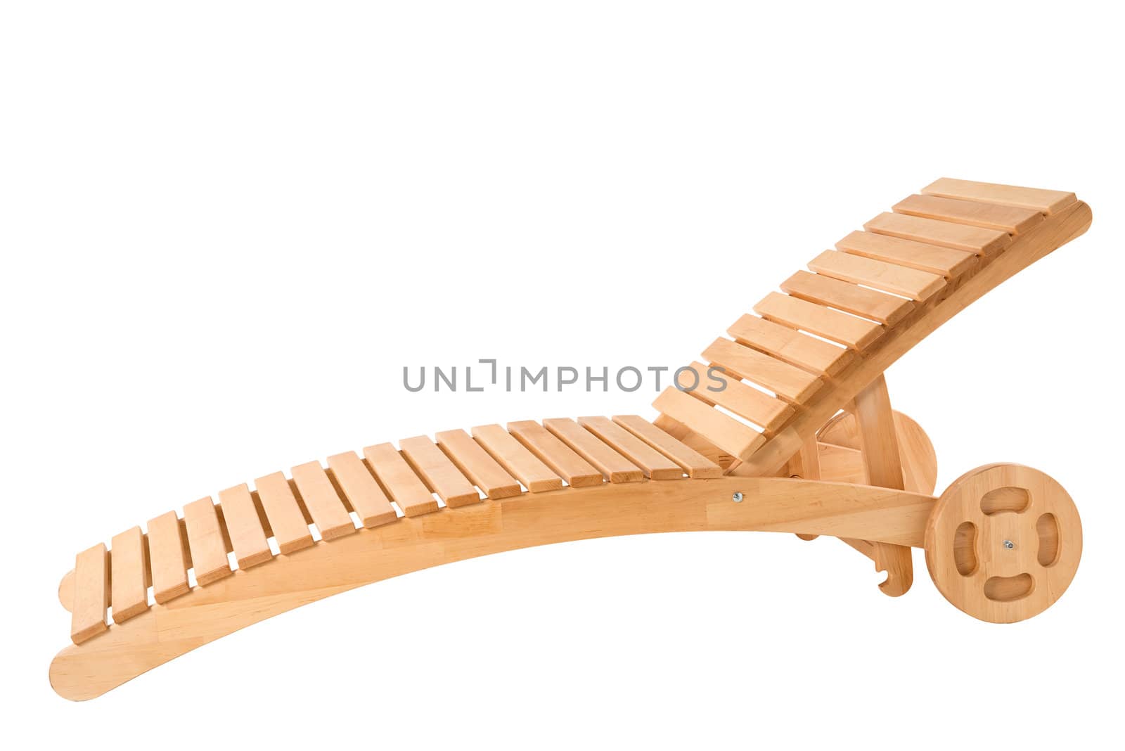 Deck chair isolated on white