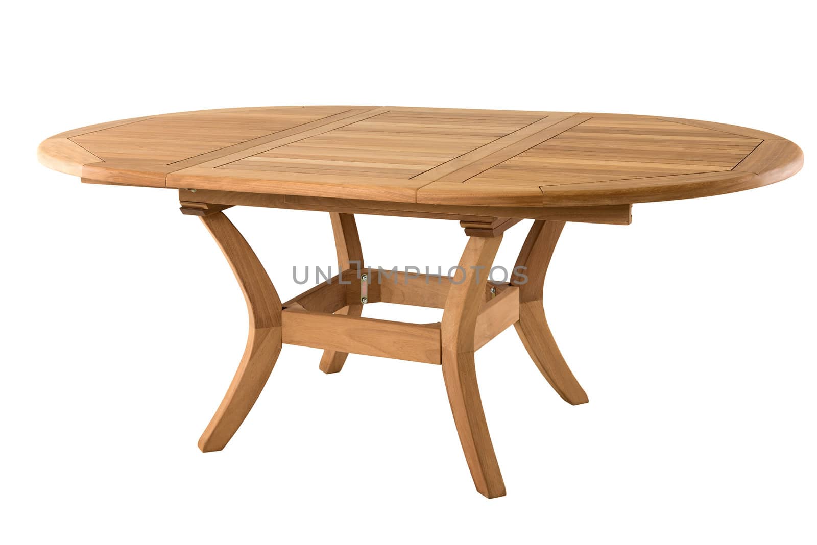 Wooden table isolated on white