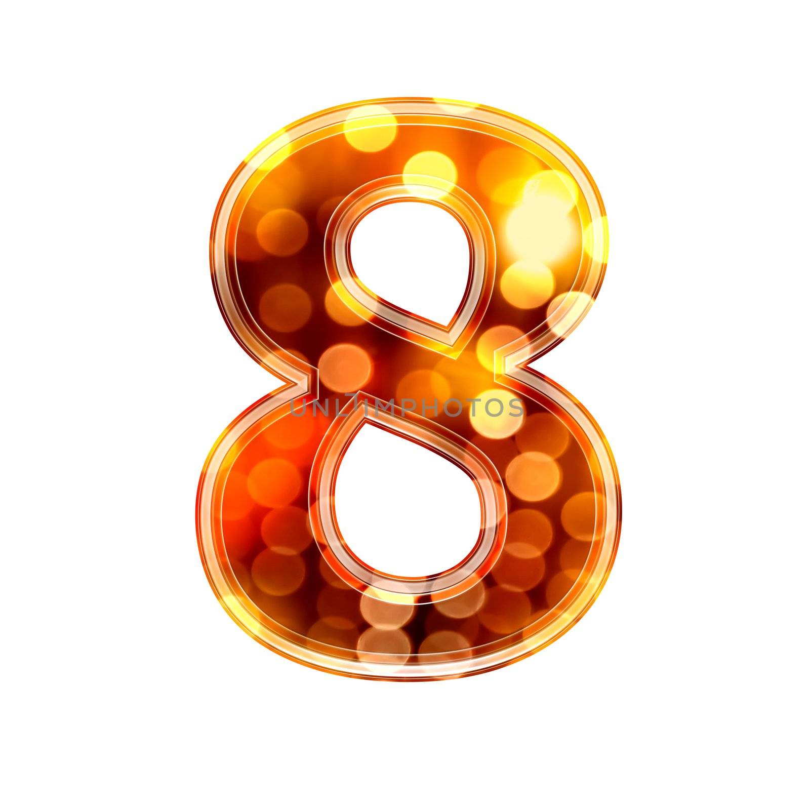 3d digit with glowing lights texture - 8 by chrisroll