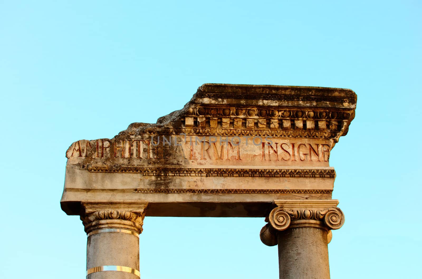 Colums of Stesicoro square, Catania