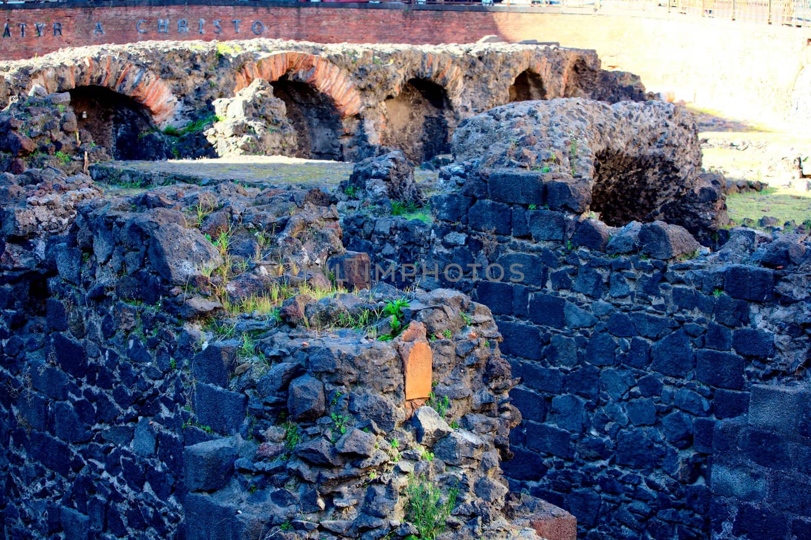 Roman ruins in Piazza Stesicoro, Catania - Italia