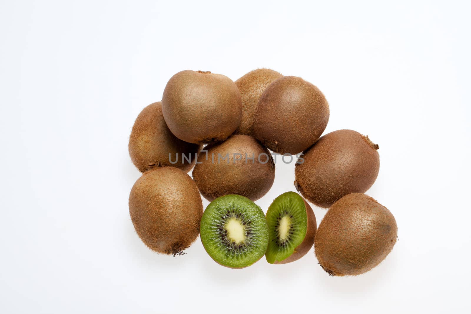 kiwi fruit isolated on white background 