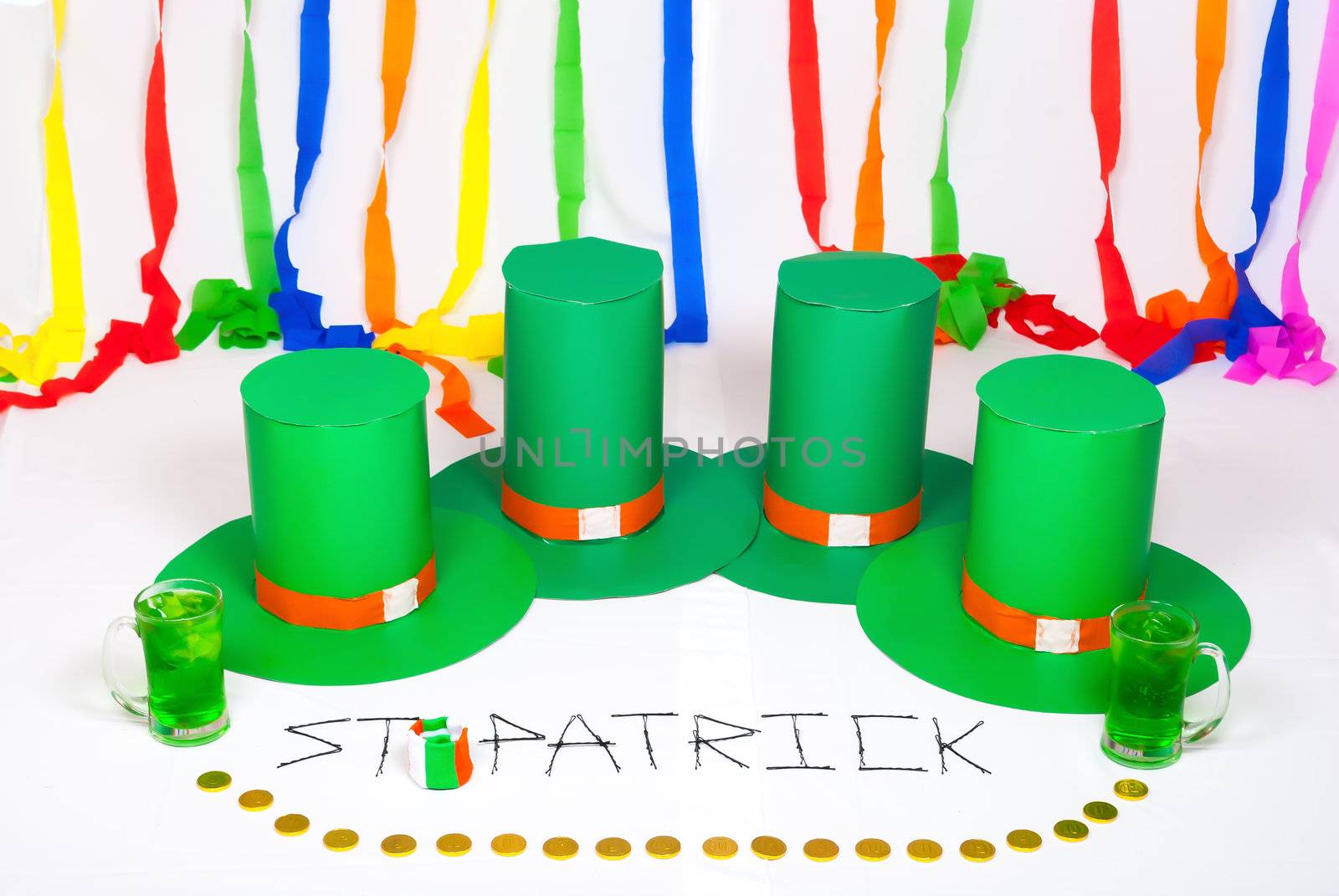 Symbol of St.Patrick's with colorful backdrop