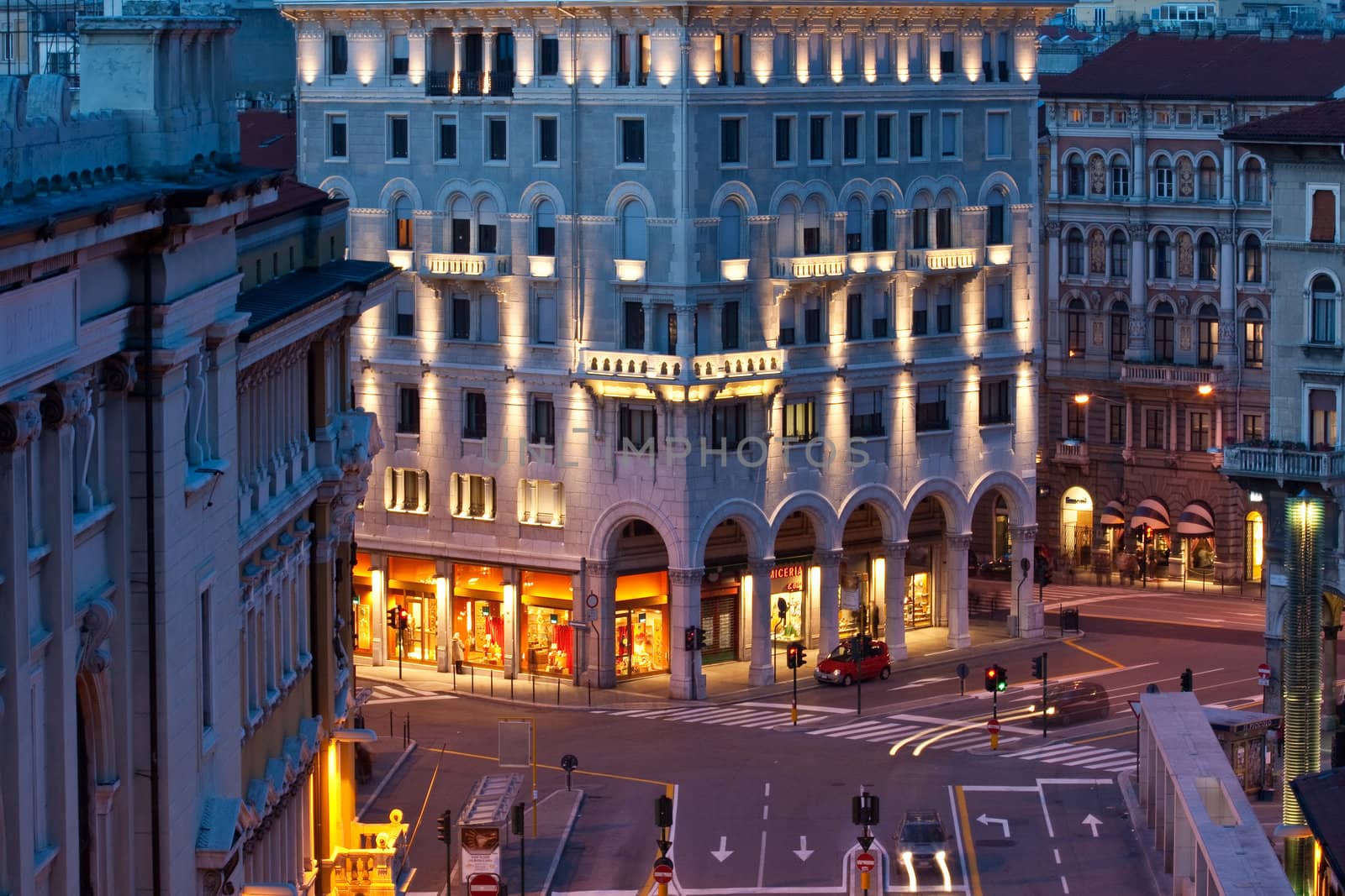Goldoni square in the city of Trieste