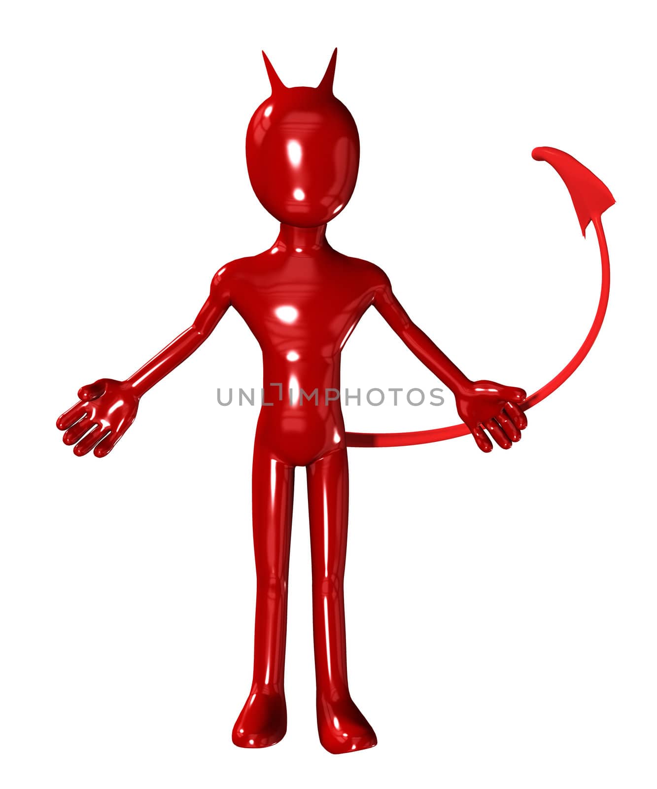 Simple Devil form with a pointed tail