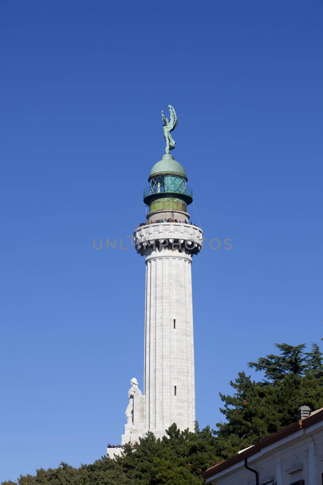 Lighthouse on the blue sky, Trieste - Italy