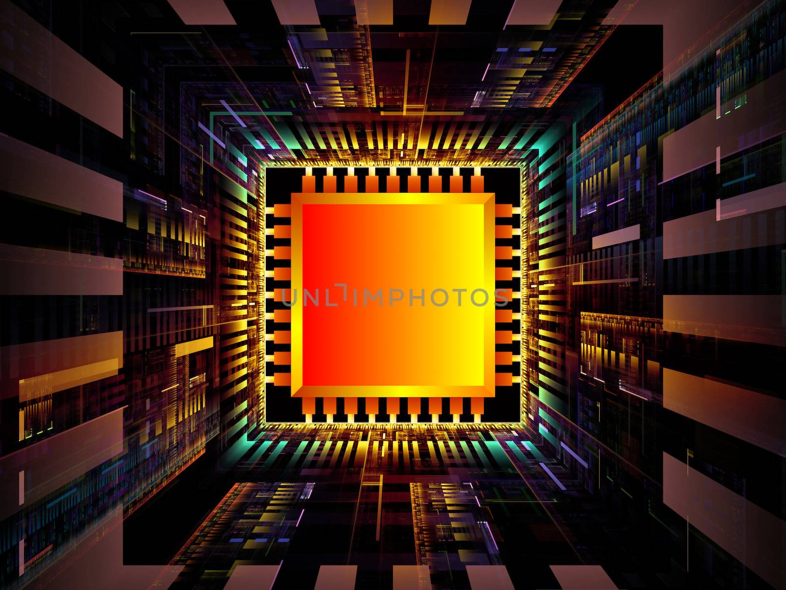 Fractal CPU Chip by agsandrew