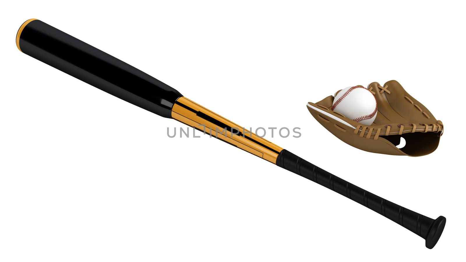 Baseball bat and glove by AlexanderMorozov