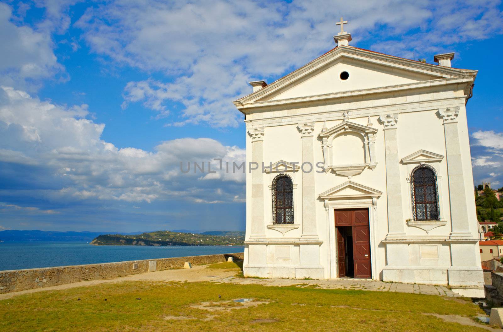 View of St. George church, Piran - Slovenia
