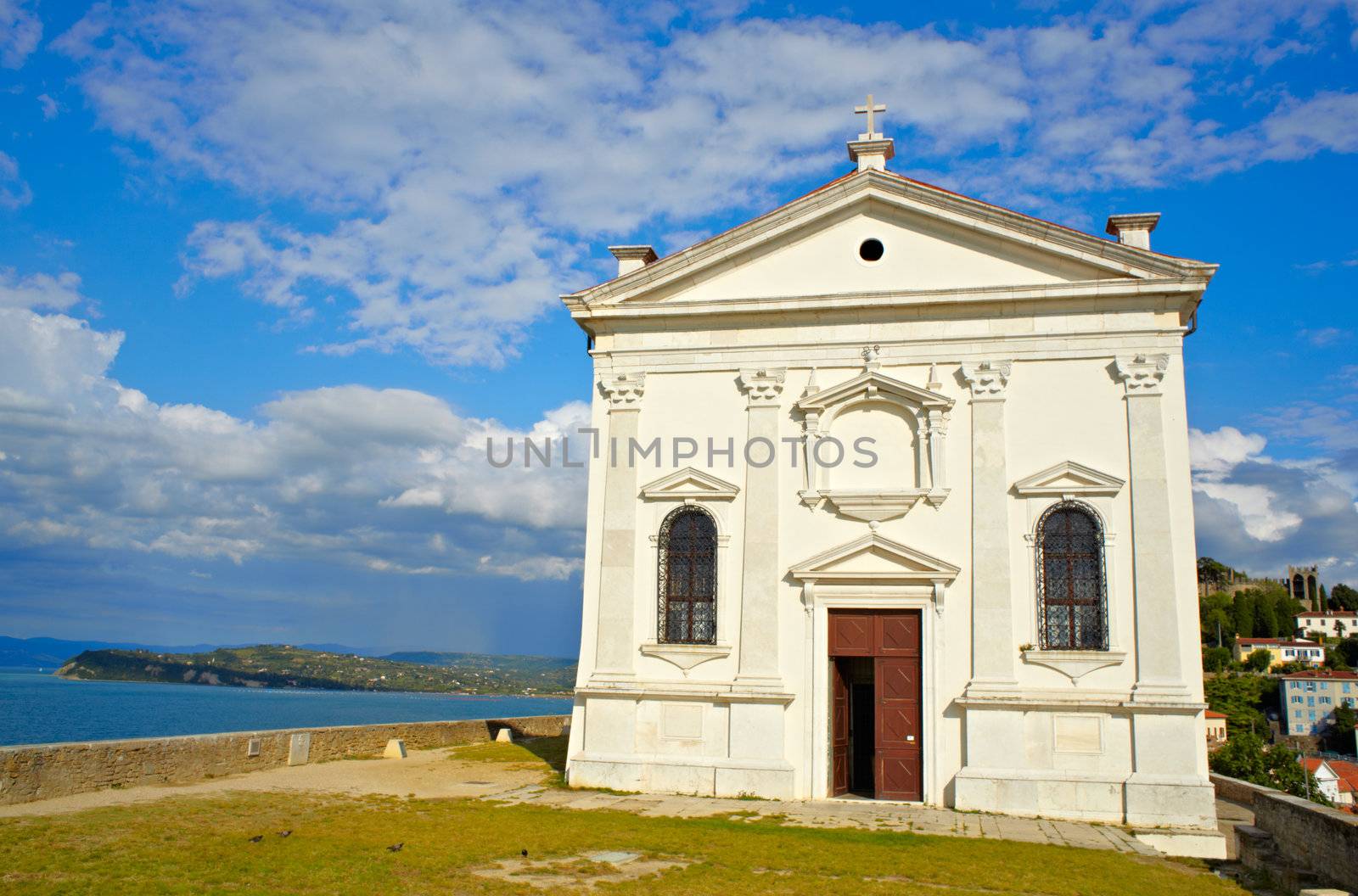 View of St. George church, Piran - Slovenia