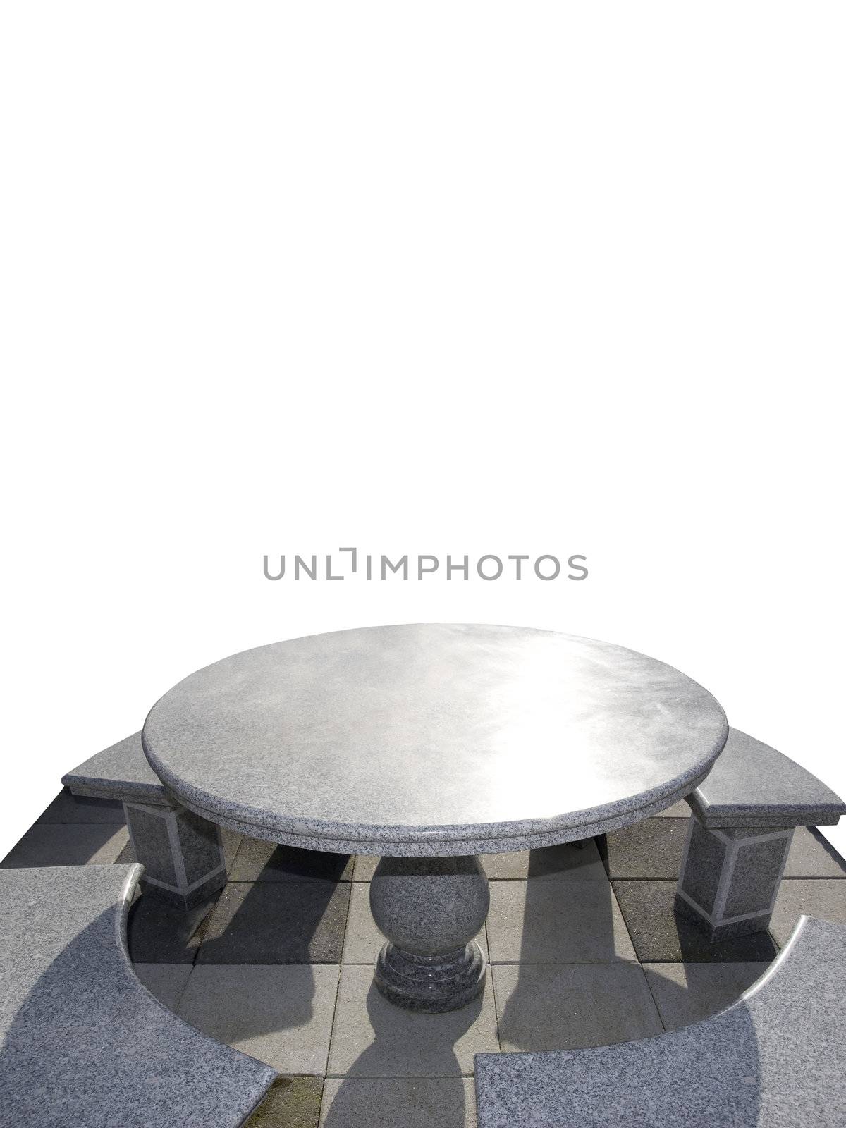 large marble table and chairs by morrbyte