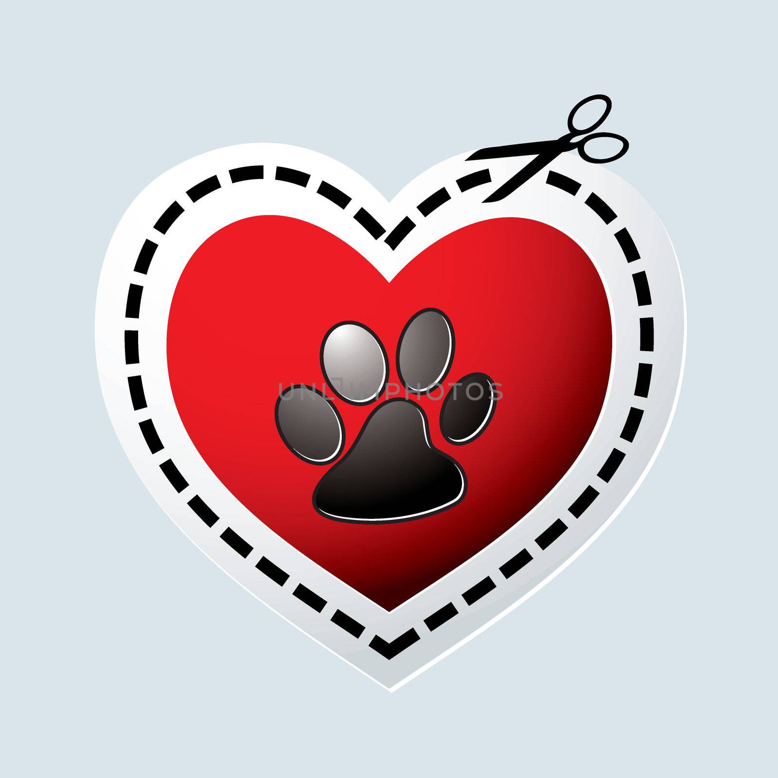 Dog paw heart by nicemonkey