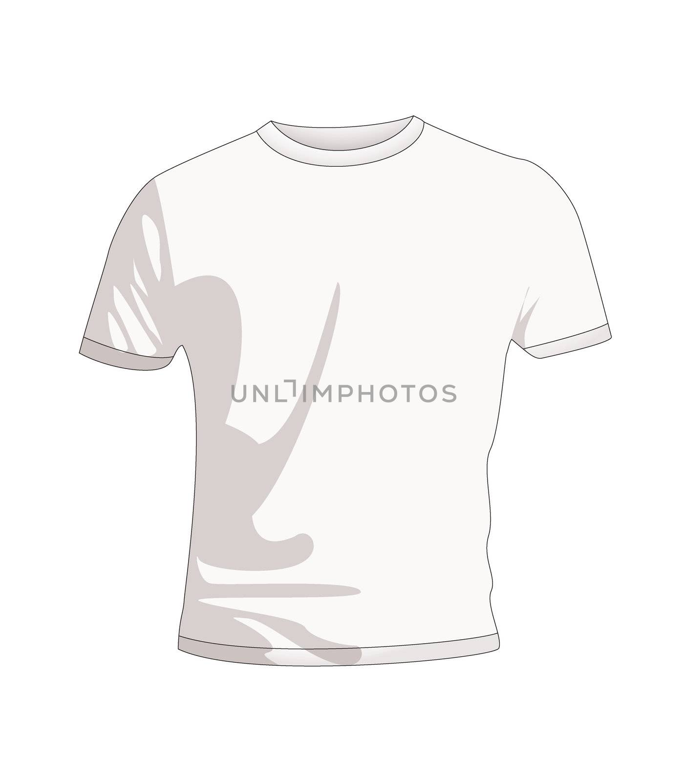 Plain white t shirt for man or boy with room for text