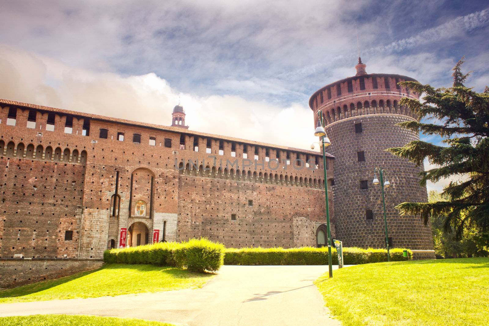 Sforzesco castle in Milan, Italy