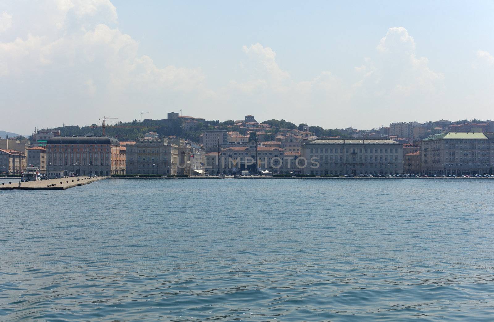 View of Trieste on the sea, Italy