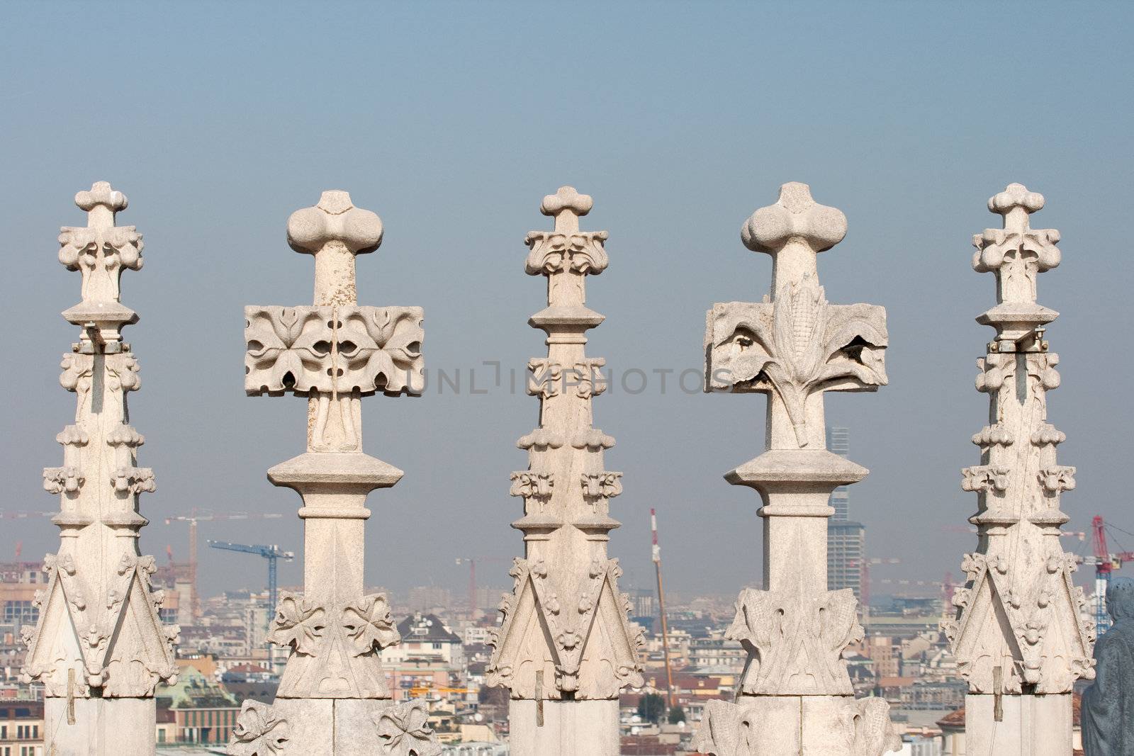 Spire on the Milan cathedral
