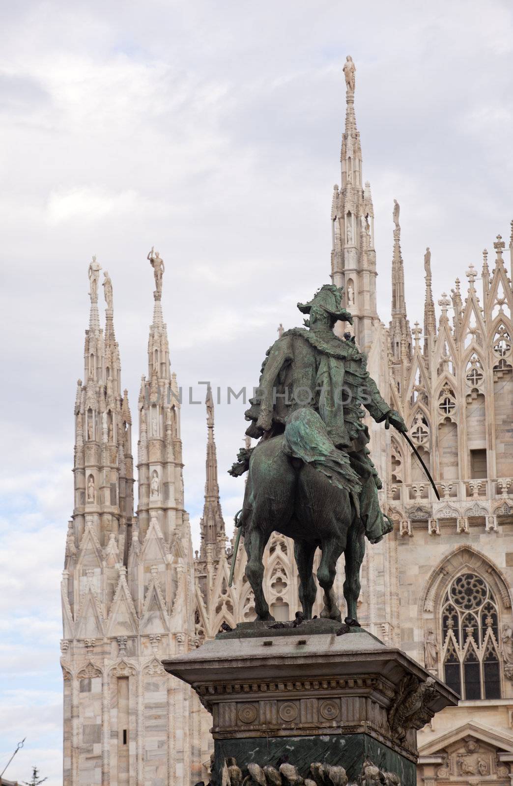 Vittorio Emanuele II monument in Milan - Italy