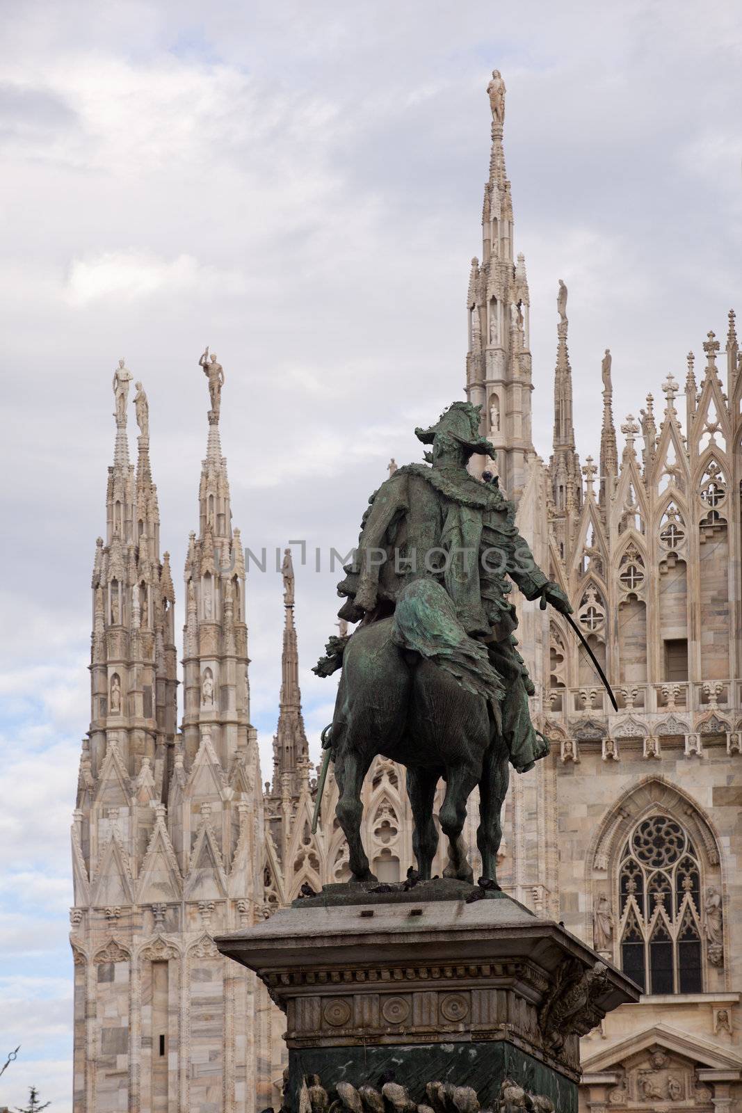 Vittorio Emanuele II monument in Milan - Italy