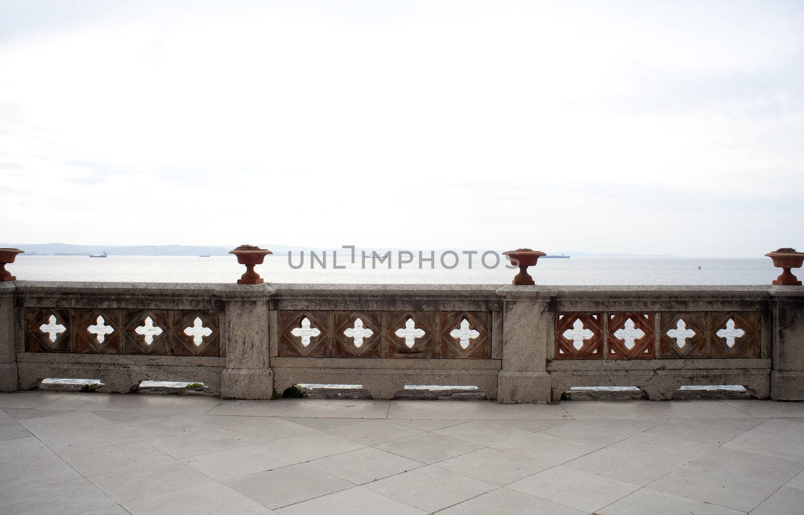 Battlement, Miramare castle - Trieste, Italy