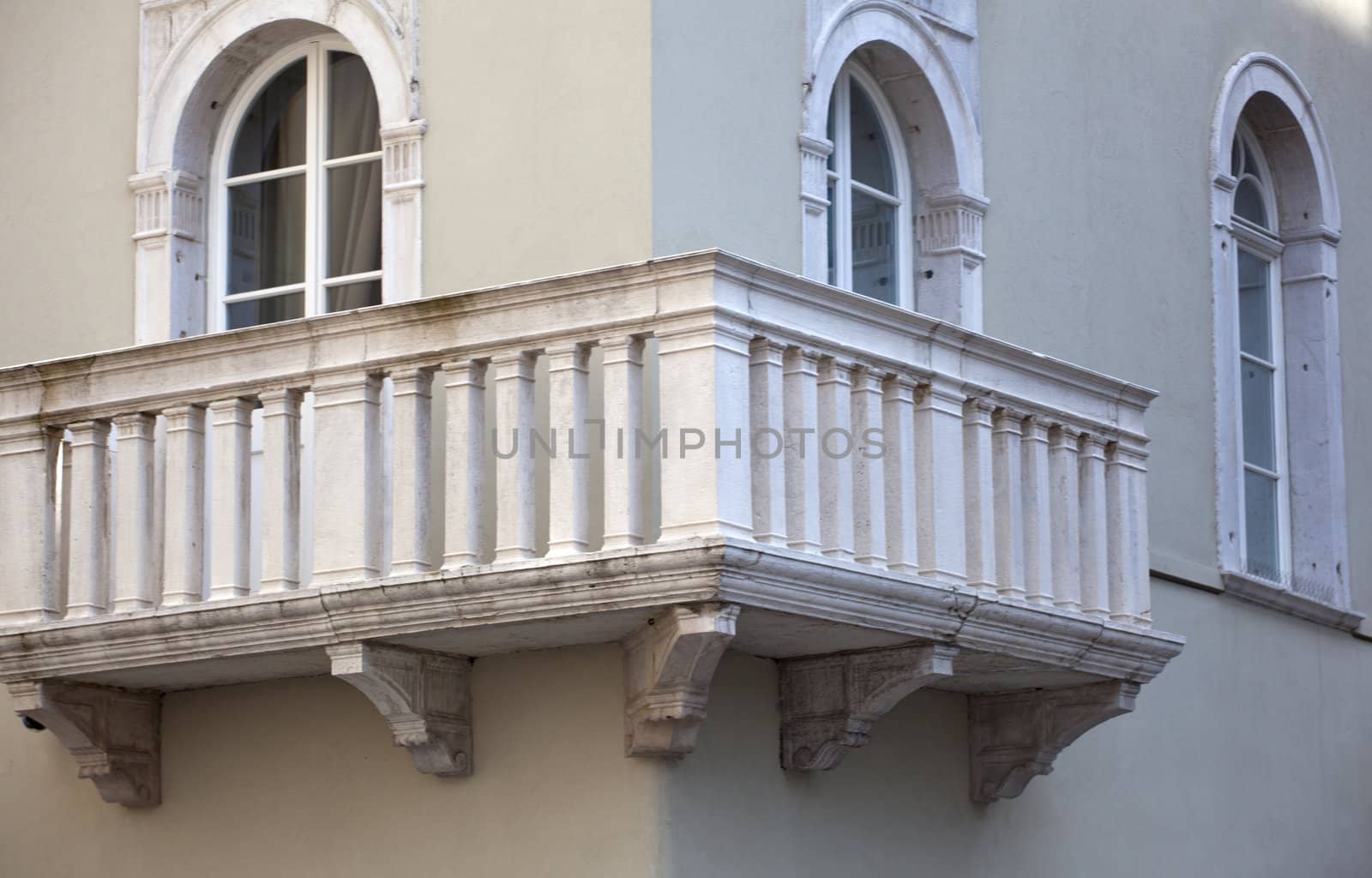 Classic balcony in Trieste - Italy