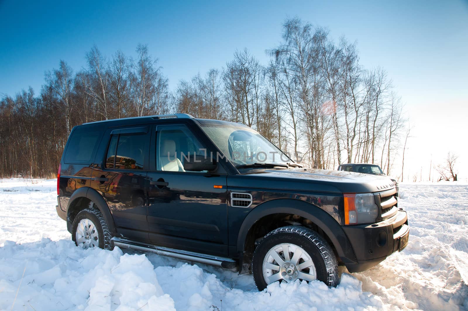 Land Rover Discovery suv.
Car on background the Russian winter.
February 19, 2011. Mattrazz Trophy # 18