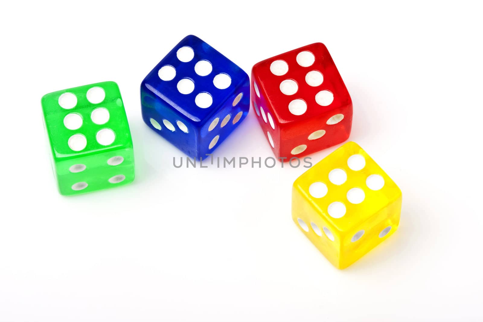 Colorful dices by posterize