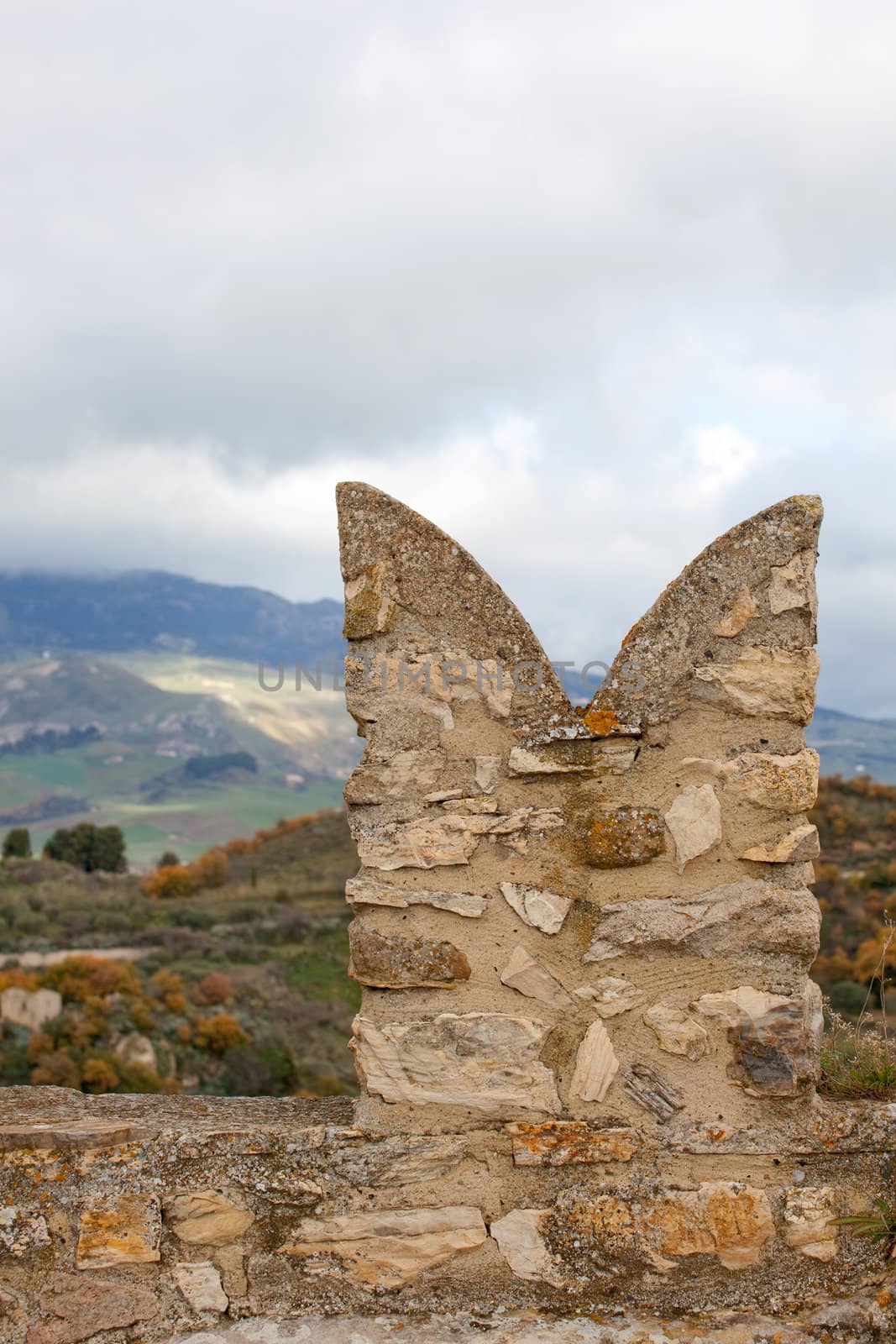 Detail of Medieval castle of Sperlinga, Sicily - Italy