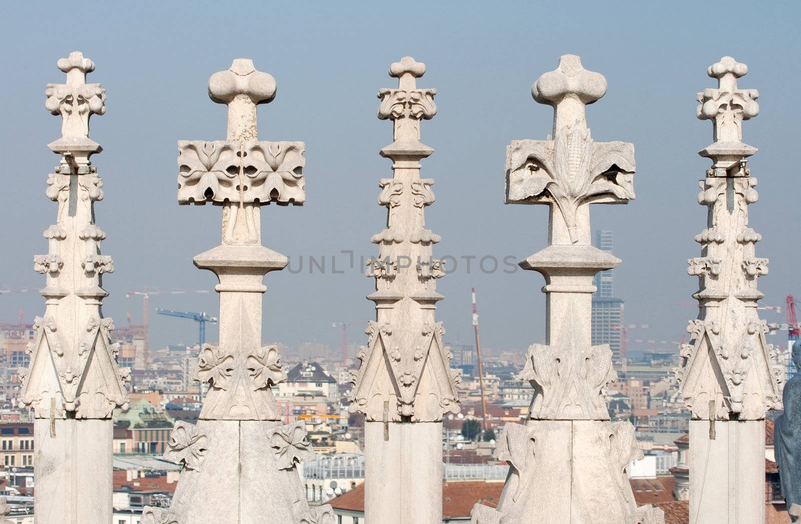 Spire on the Milan cathedral