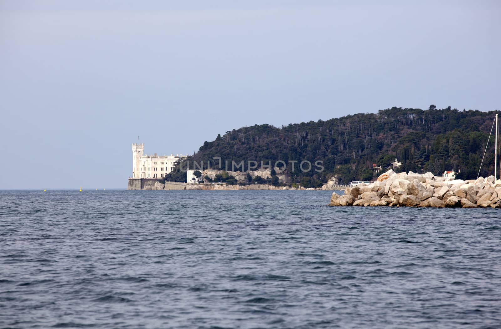 View of Miramare castle, Trieste - Italy