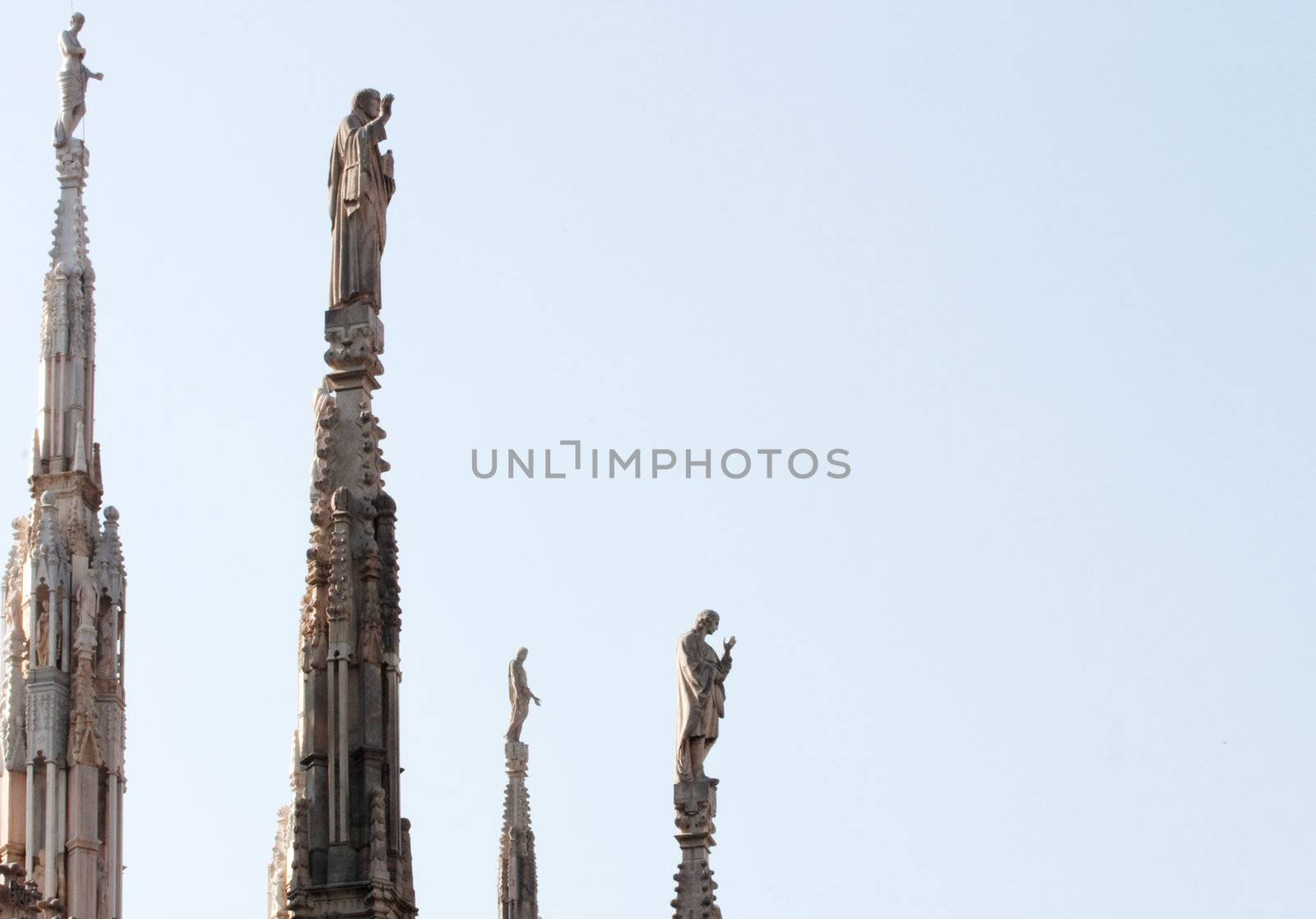 Statue on the spire, Milan cathedral