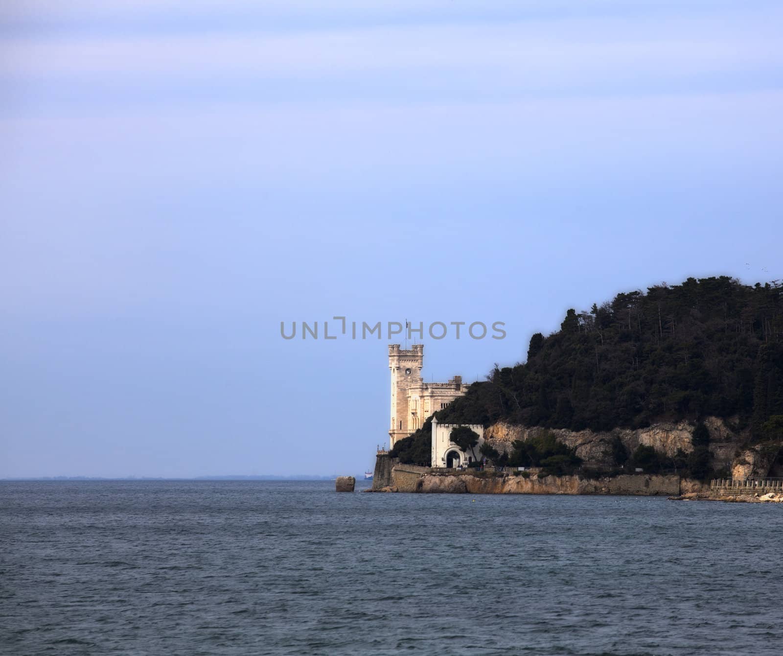 View of Miramare castle, Trieste - Italy