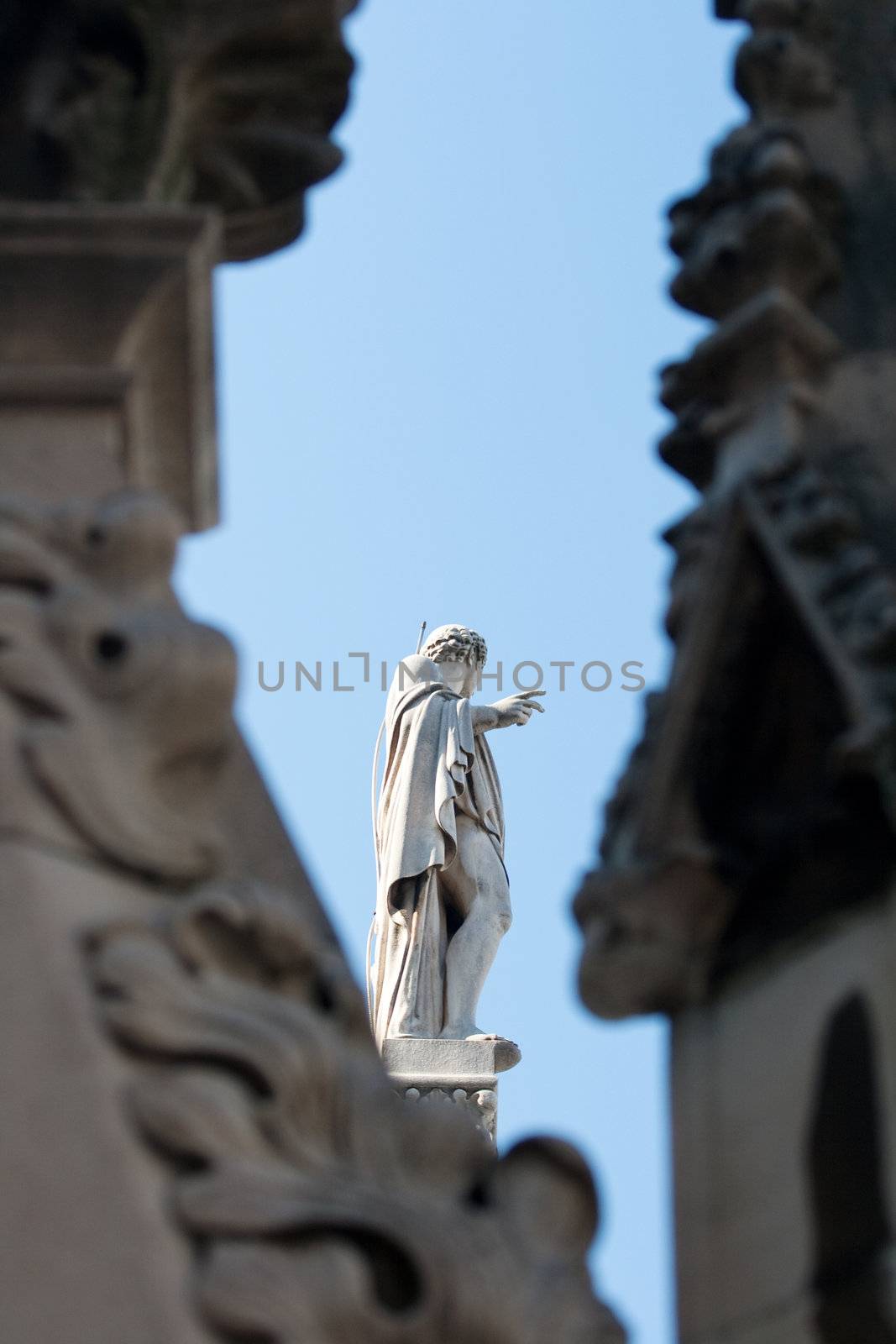 Statue on the spire, Milan cathedral