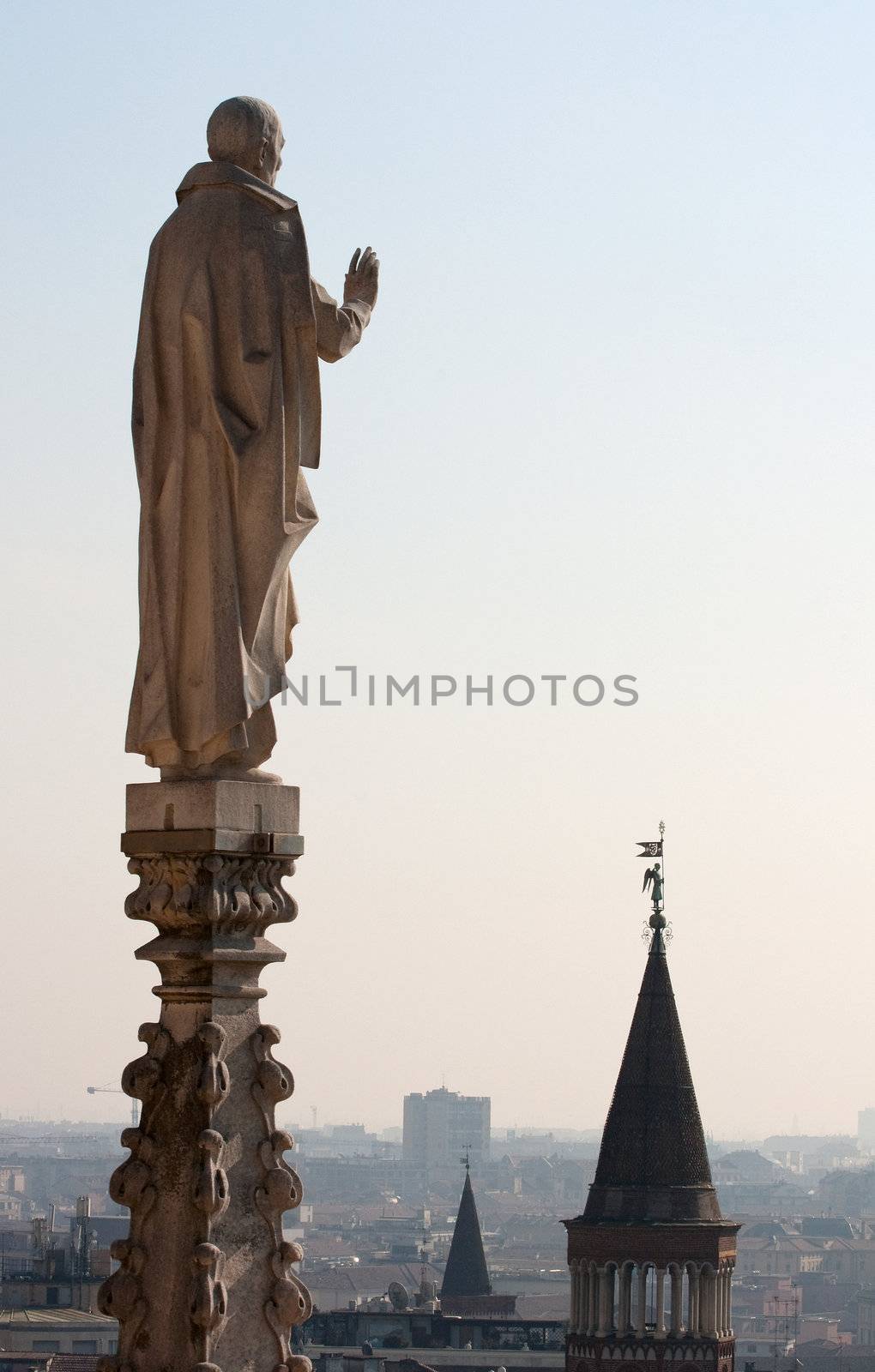 Statue on the spire, Milan cathedral