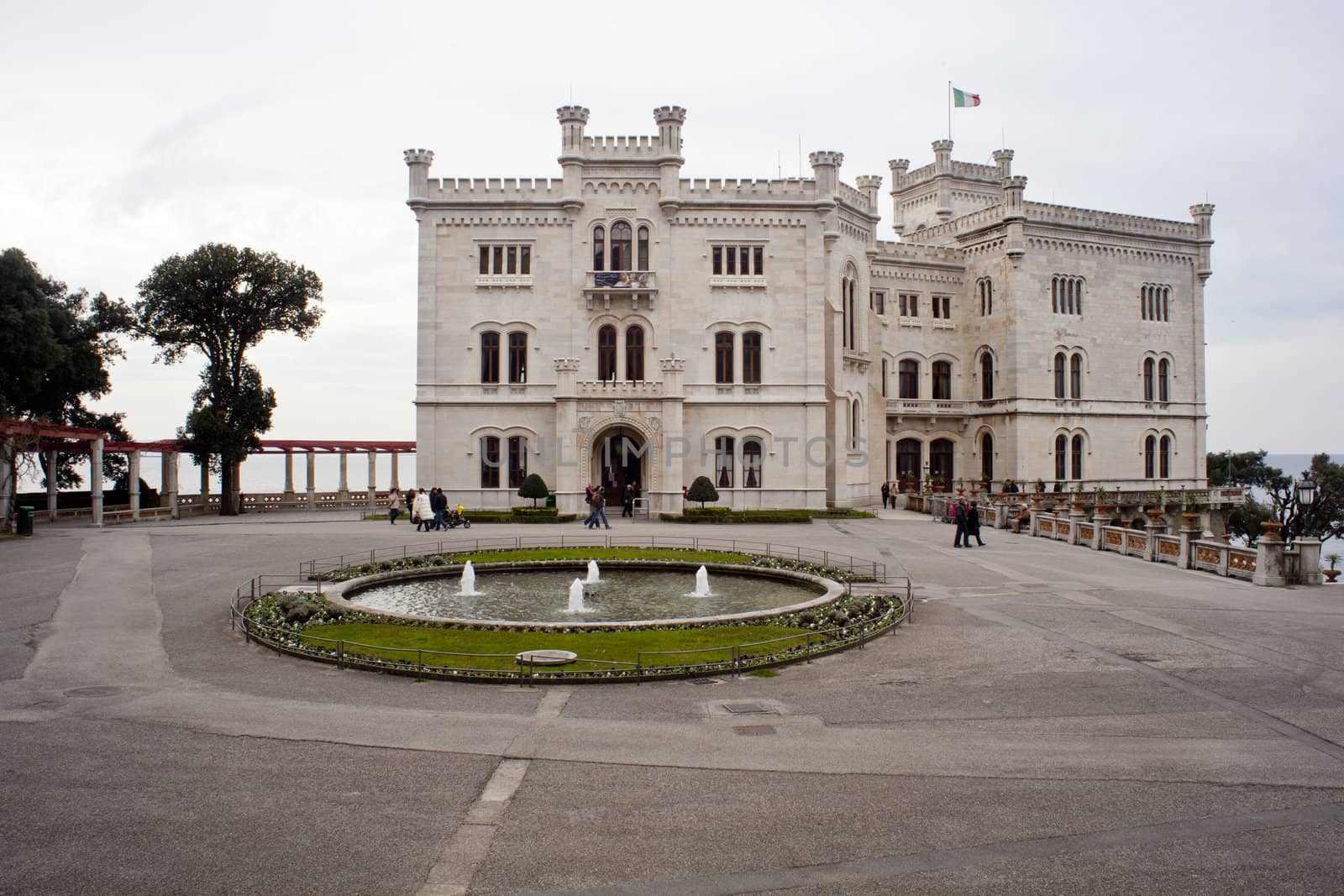 View of Miramare castle, Trieste - Italy