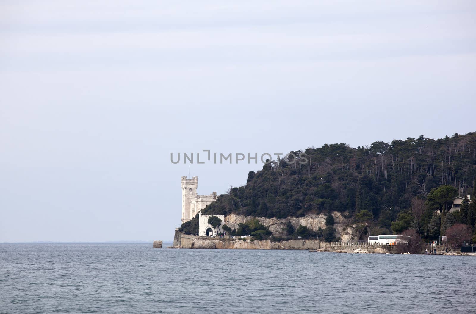 View of Miramare castle, Trieste - Italy