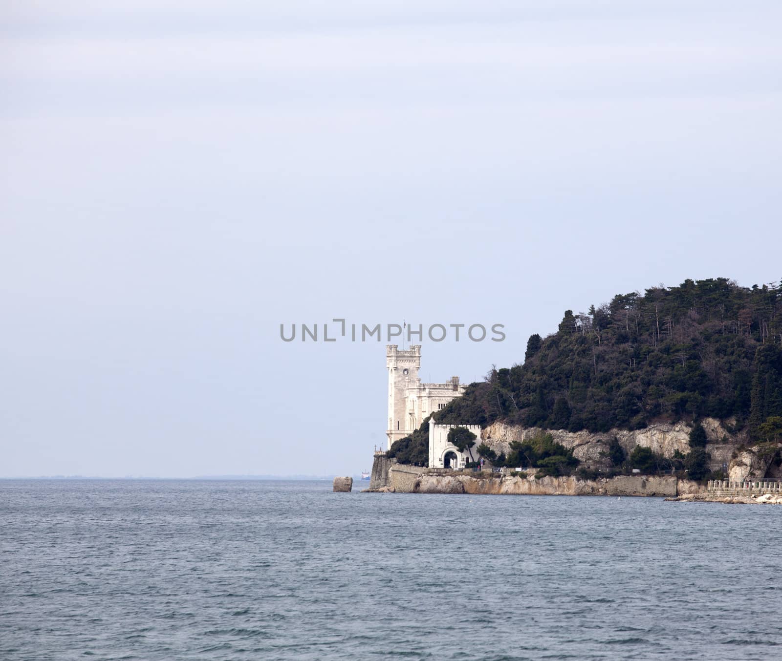 View of Miramare castle, Trieste - Italy