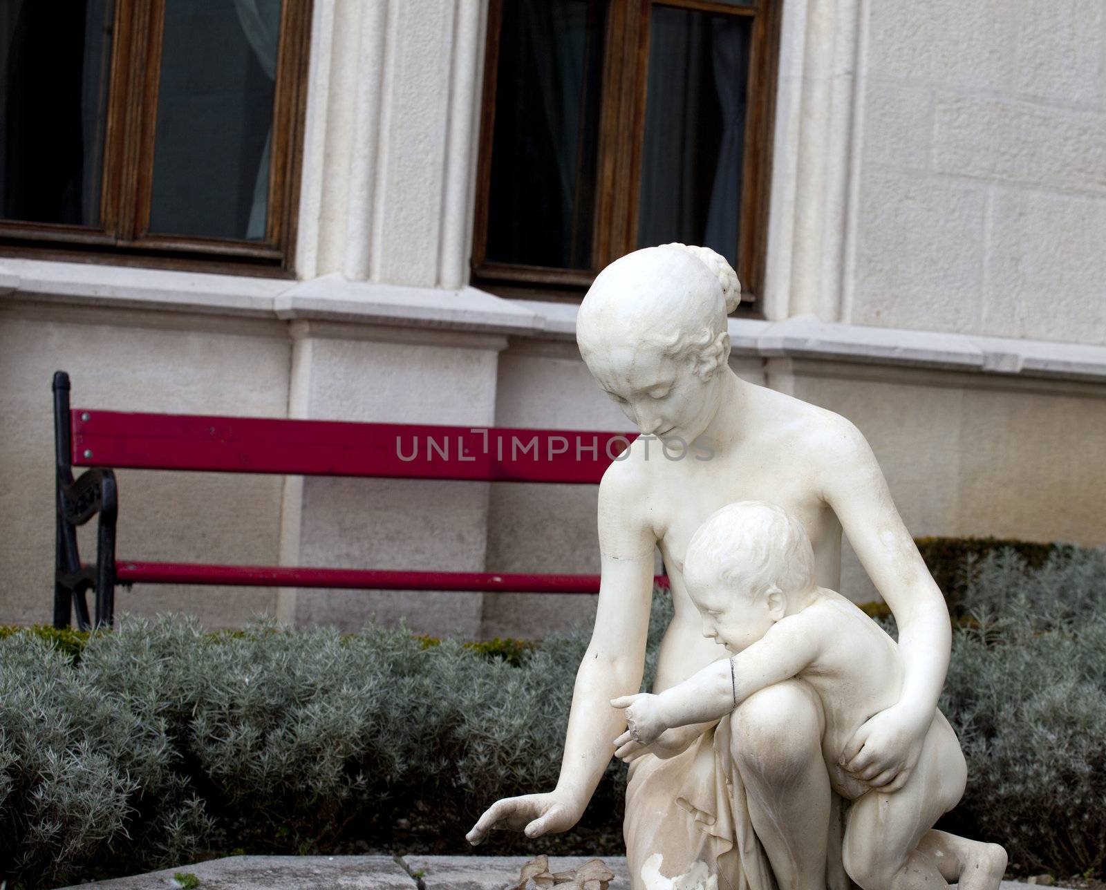 Statue, Miramare castle. Trieste - Italy