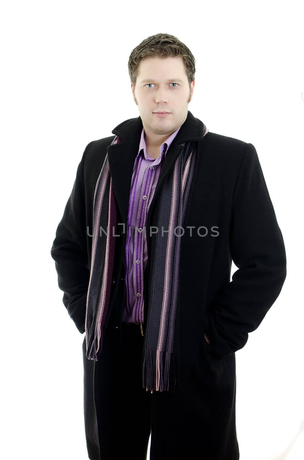 Portrait of a handsome young business man. Isolated on white background with copy space.