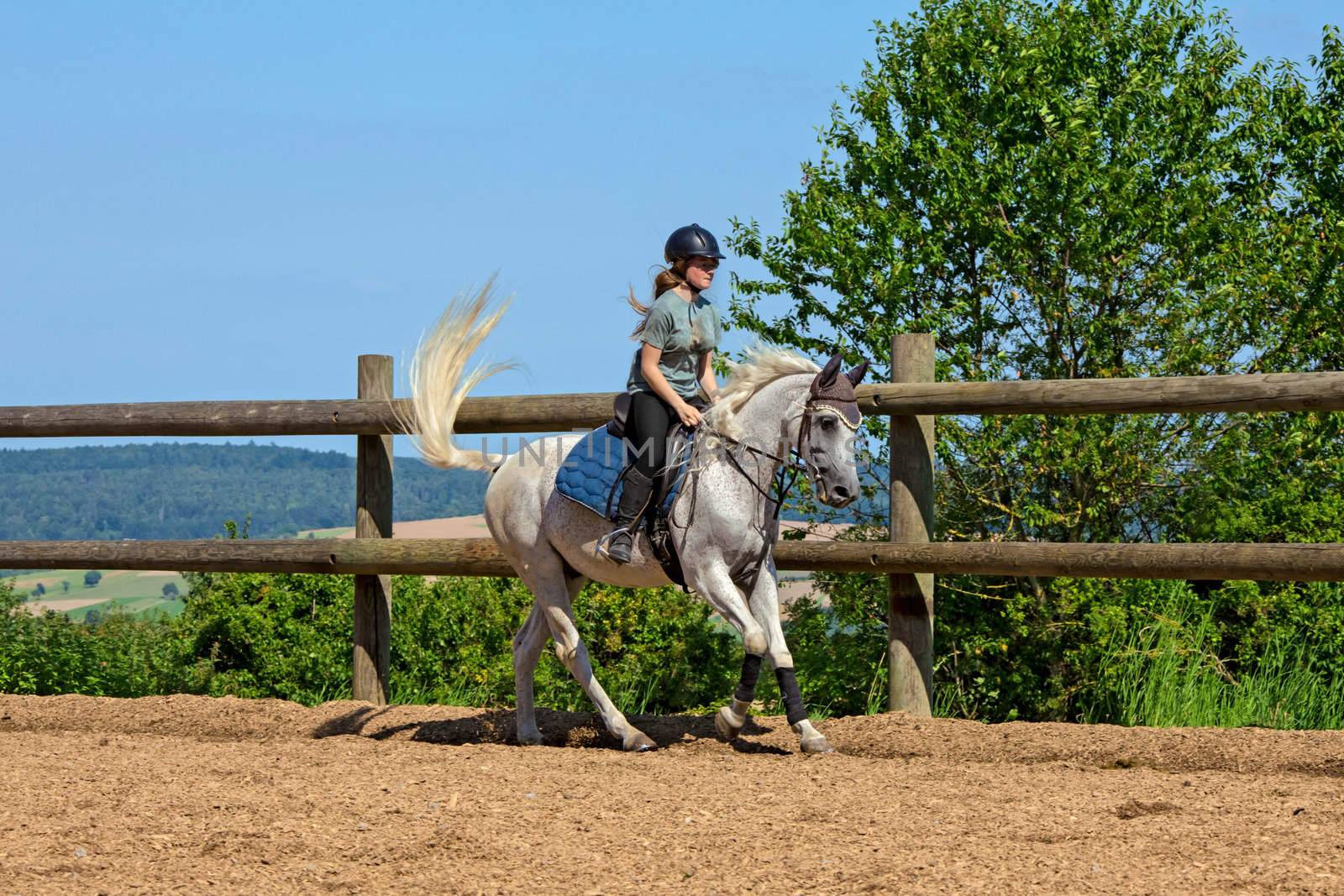 This image shows a portrait from a riding girl