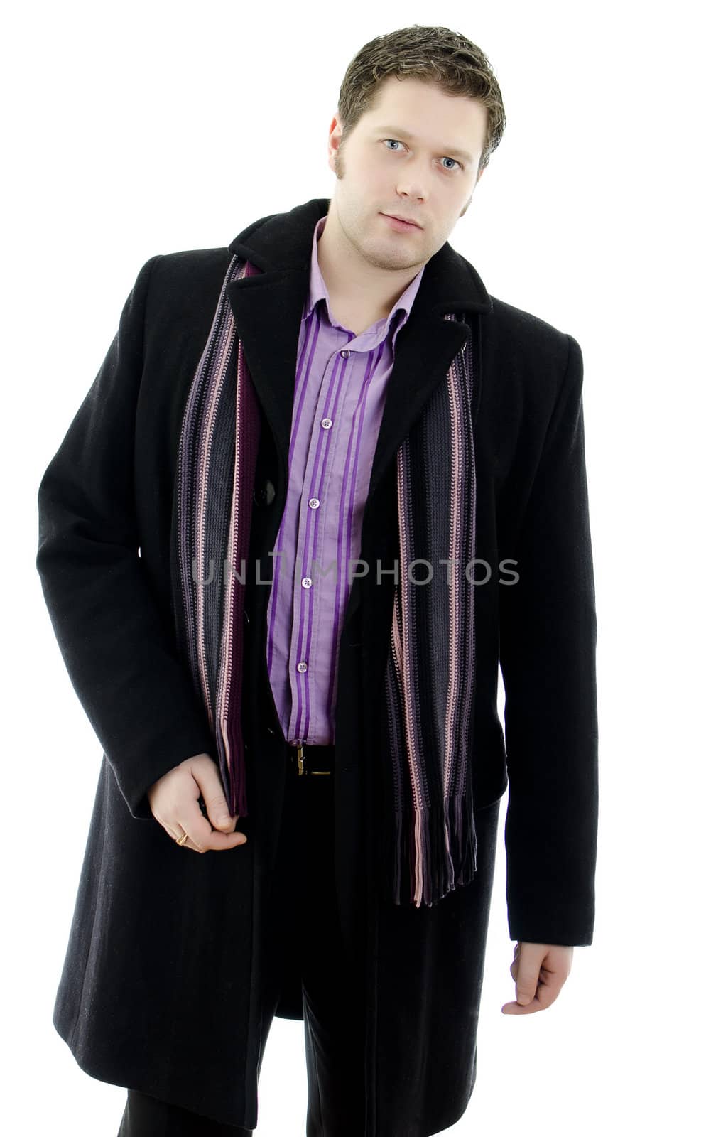 Portrait of a handsome young business man. Isolated on white background with copy space.