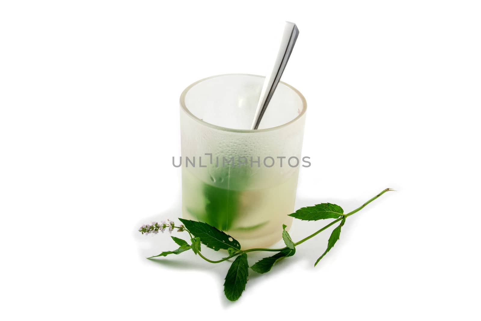 Mint tea made of fresh mint leaves